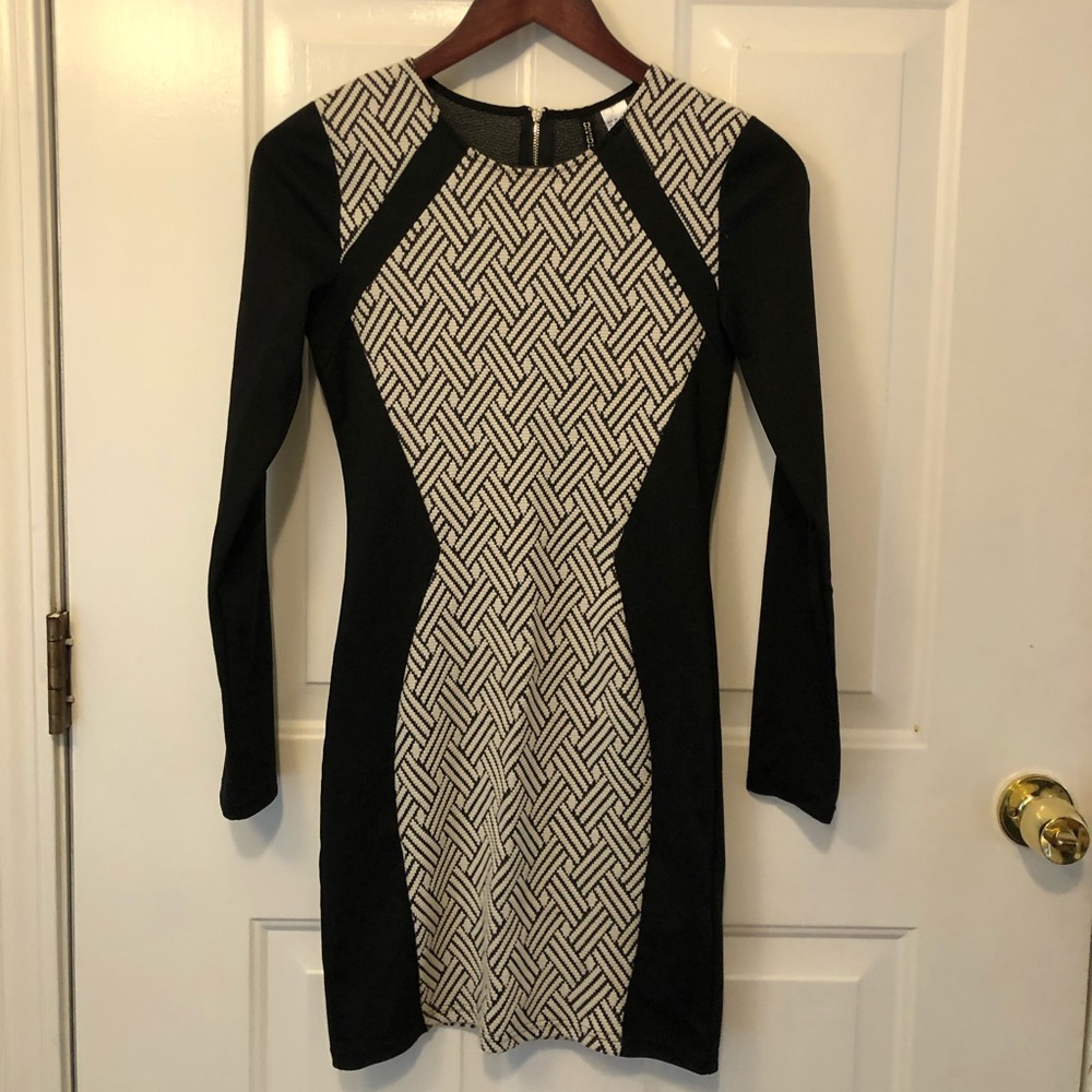 Divided Long Sleeve Dress